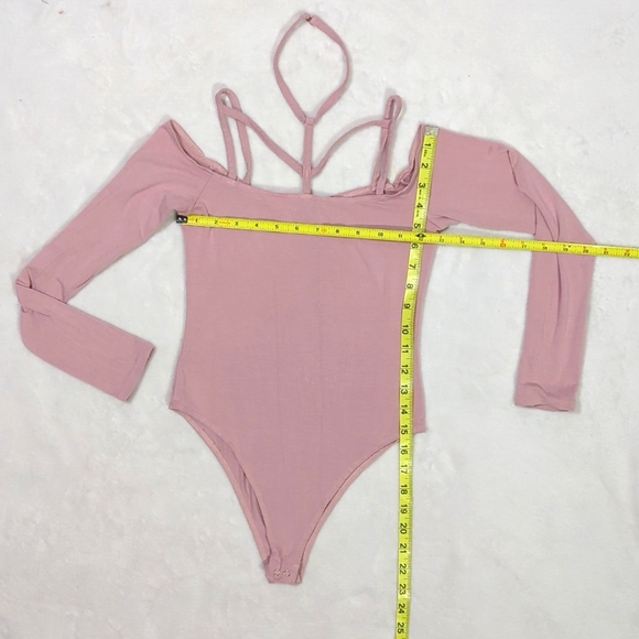 3/$15!! - Pink Harness Halter Neck Bodysuit - Picture 4 of 6